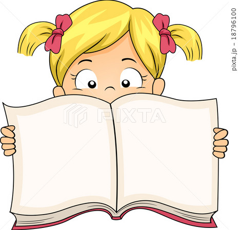 Kid Girl Open Book 18796100