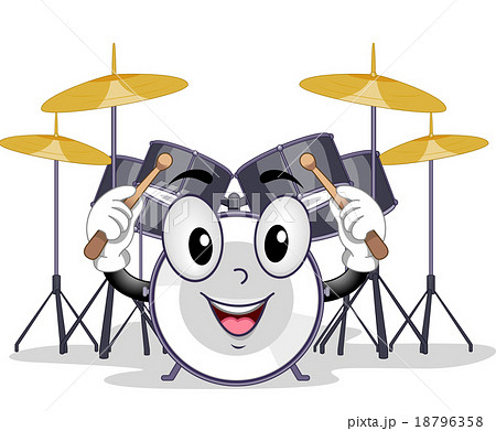 Band Drum Set Mascot 18796358