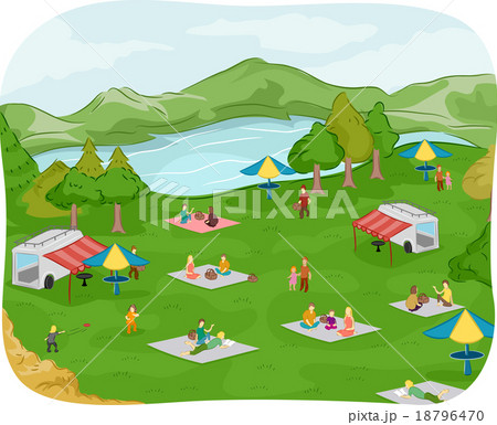 People Picnic Lakeside People Picnic Lakeside 18796470