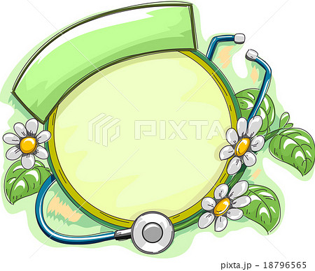 Alternative Medicine Frame Herbs Stethoscope 18796565