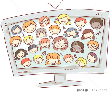 Doodle Kids Face House Screen 18796678