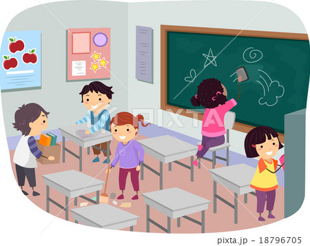 clean up classroom clipart