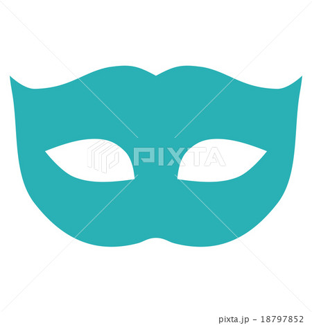 Privacy Mask flat cyan color icon Privacy Mask flat cyan color icon 18797852