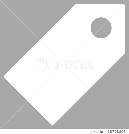 Tag flat white color icon 18798808