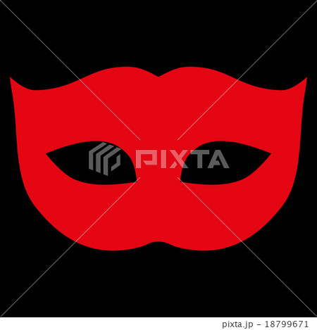 Privacy Mask flat red color icon 18799671