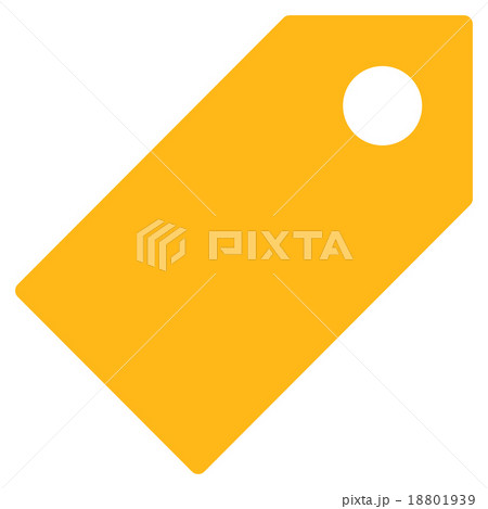 Tag flat yellow color icon Tag flat yellow color icon 18801939
