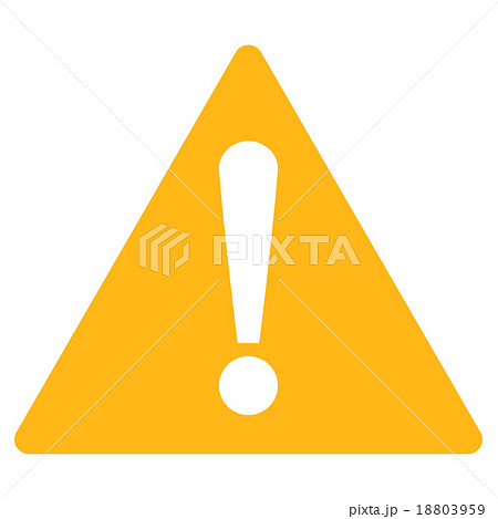 Warning flat yellow color icon Warning flat yellow color icon 18803959
