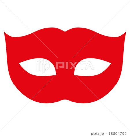 Privacy Mask flat red color icon 18804792