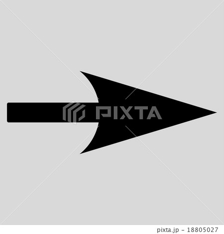 Arrow Axis X flat black color iconのイラスト素材 [18805027] - PIXTA