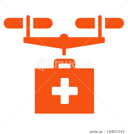 Drug Drone Delivery Icon 18807242