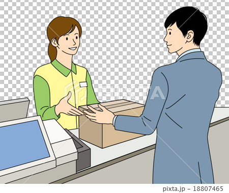 コンビニで荷物受取 18807465