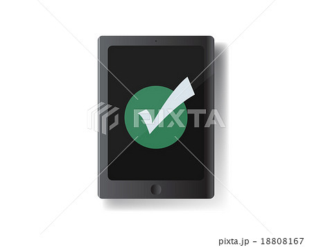 Smart Phone model  with a sign of correct or cheap 18808167