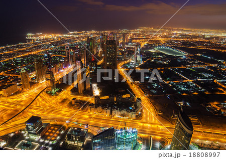Downtown of Dubai (United Arab Emirates) at night Downtown of Dubai (United Arab Emirates) at night 18808997