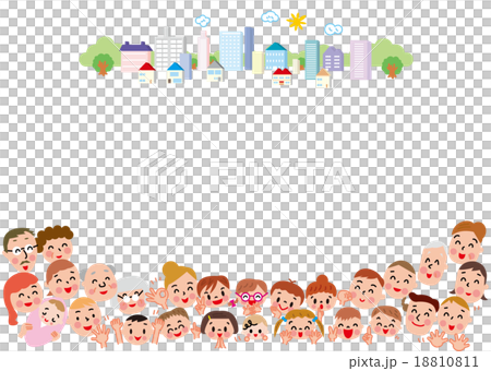 人々　沢山　老若男女　子供　大人　お年寄り　町　街　笑顔 18810811