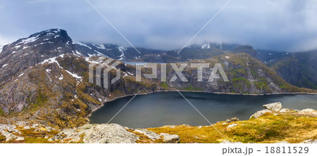 View to mountains near Reine, Lofoten, Norway 18811529