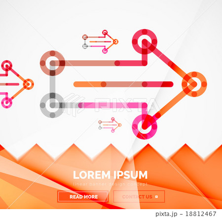 Abstract banner template with arrows, linear Abstract banner template with arrows, linear 18812467