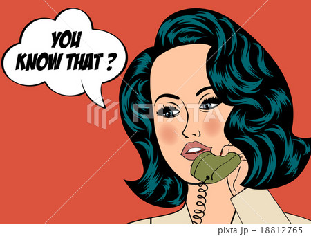 Pop Art illustration of girl 18812765