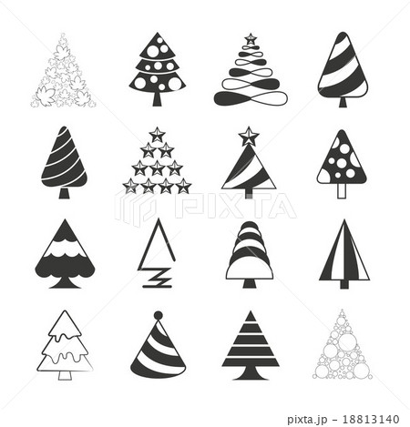 Christmas tree icons Christmas tree icons 18813140