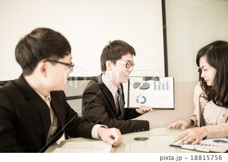 Successful business meeting with a group of people at the office Successful business meeting with a group of people at the office 18815756