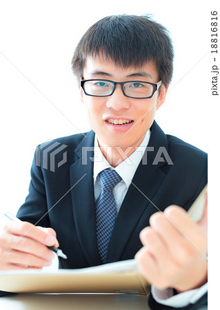 Businessman analyzing investment charts. Accounting 18816816