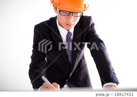 Architect sketching a construction project 18817432