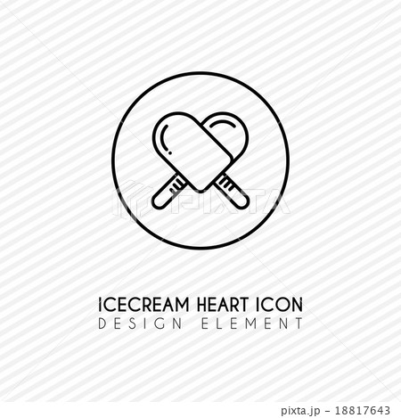 Outline ice cream heart icon Outline ice cream heart icon 18817643
