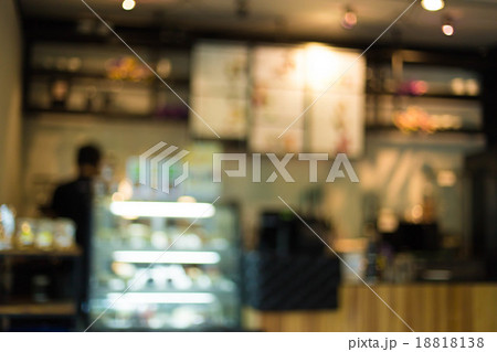 Blurred cafe restaurant with bokeh background. Blurred cafe restaurant with bokeh background. 18818138