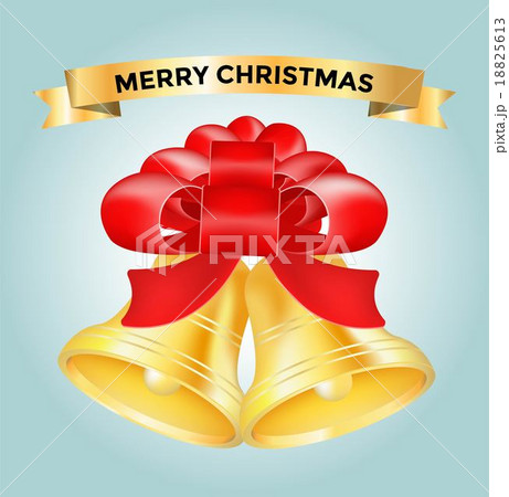 Vintage vector Christmas 3d decoration bell toys 18825613