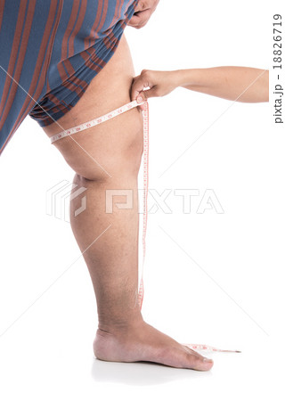 Big leg on white background isolated 18826719