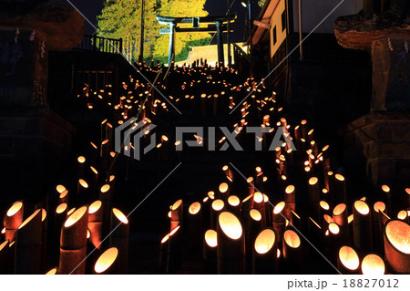 たけた竹灯篭　竹楽　西の宮神社　① 18827012