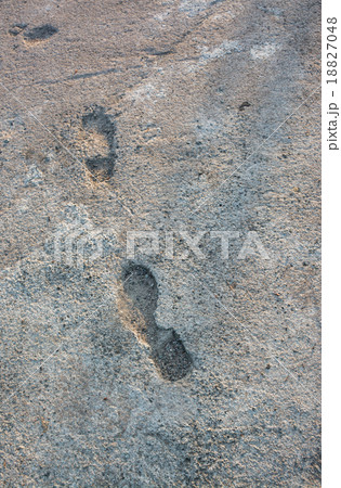 Footsteps on the concrete floor Footsteps on the concrete floor 18827048