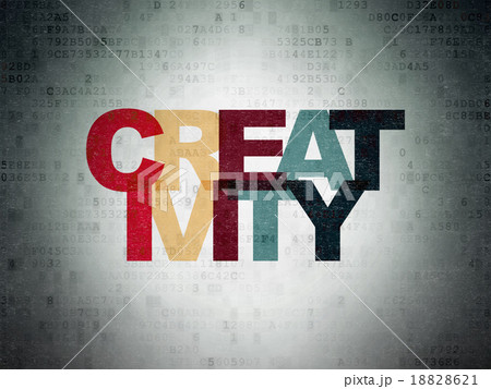 Advertising concept: Creativity on Digital Paper 18828621