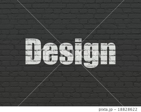 Marketing concept: Design on wall background 18828622