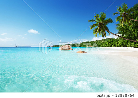 Anse Lazio beach at Praslin island, Seychelles 18828764