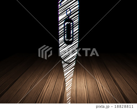 Health concept: Thermometer in grunge dark room Health concept: Thermometer in grunge dark room 18828811