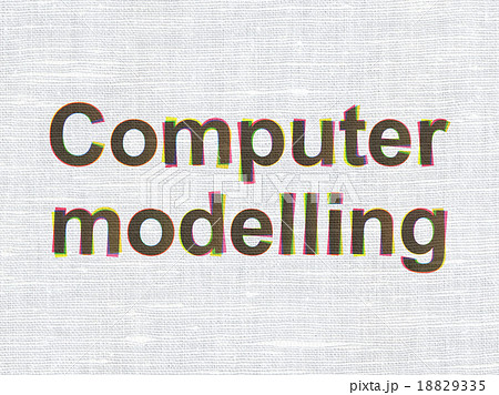 Science concept: Computer Modelling on fabric 18829335