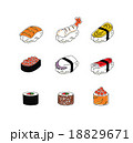 Vector set of mix sushi icon 18829671