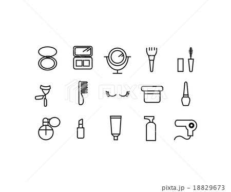 Vector set of hand draw mix cosmetic icon 18829673