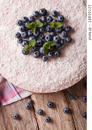 blueberry cheesecake with coconut close-up 18830125