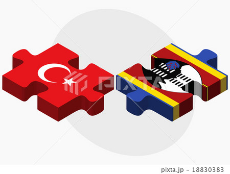 Turkey and Swaziland Flags Turkey and Swaziland Flags 18830383