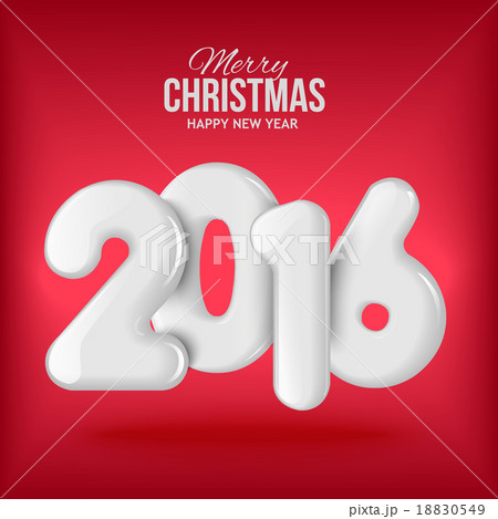 Happy new 2016 year. Voluminous white figures Happy new 2016 year. Voluminous white figures 18830549