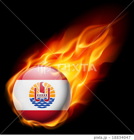 Round glossy icon of French Polynesia 18834047