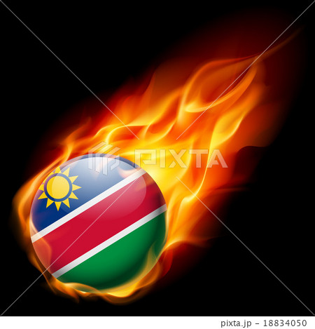 Round glossy icon of Namibia 18834050