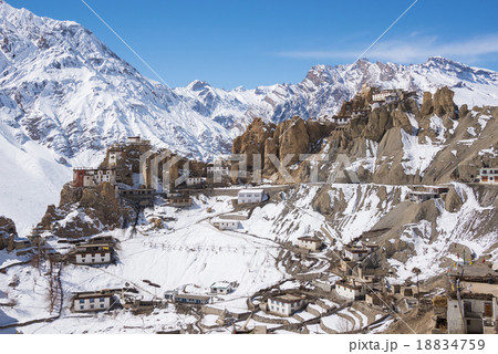 Dhankar village, Spiti Valley, Himachal Pradesh 18834759