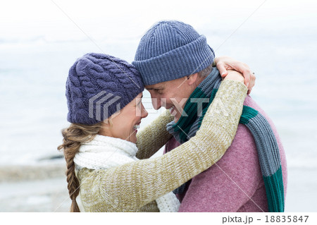 Smiling happy couple hugging each other 18835847