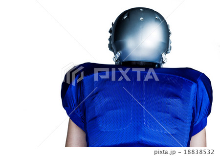 Rear view of American football player Rear view of American football player 18838532