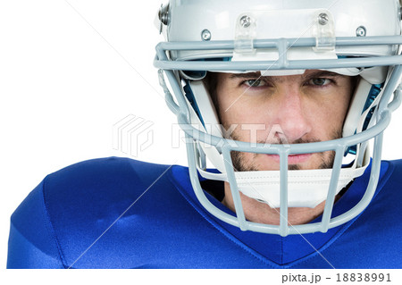 Portrait of stern American football player Portrait of stern American football player 18838991