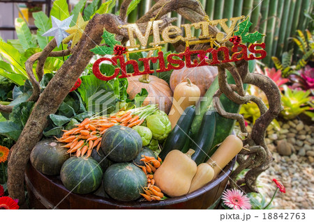 Merry Christmas and vegetable ,gift. Merry Christmas and vegetable ,gift. 18842763