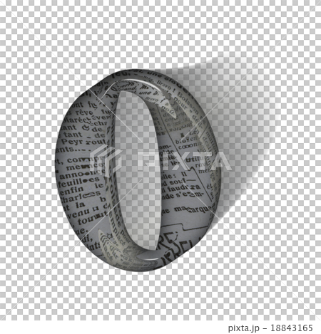 具有動感玻璃風的立體感數字標識（0） 18843165