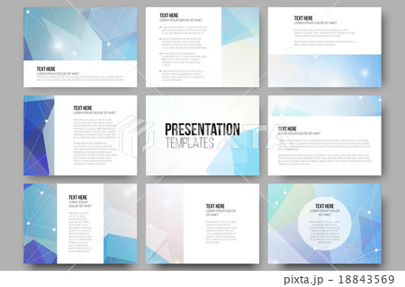 Set of 9 vector templates for presentation slides 18843569
